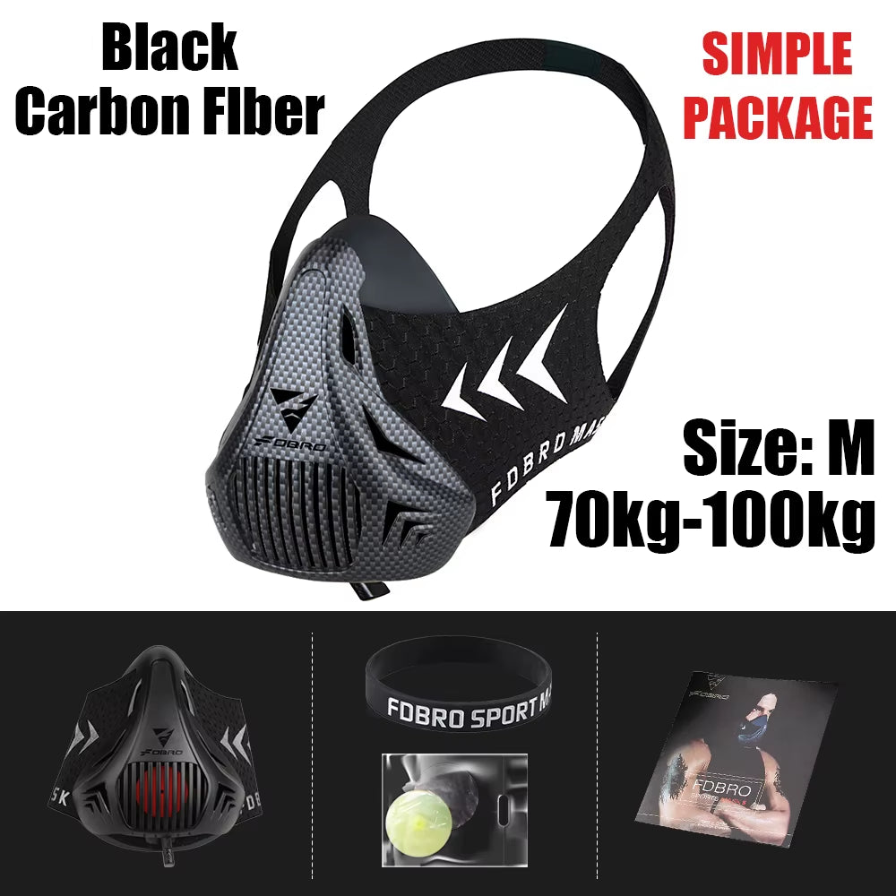 Sports Mask Elevation Running Fitness Pack Style Black High Altitude Training Fit Sports Cycling Mask Mask 2.0 Mask Cloth